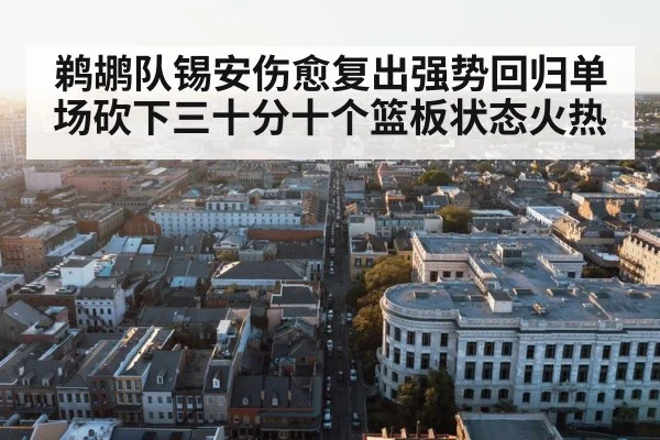 鹈鹕队锡安伤愈复出强势回归单场砍下三十分十个篮板状态火热